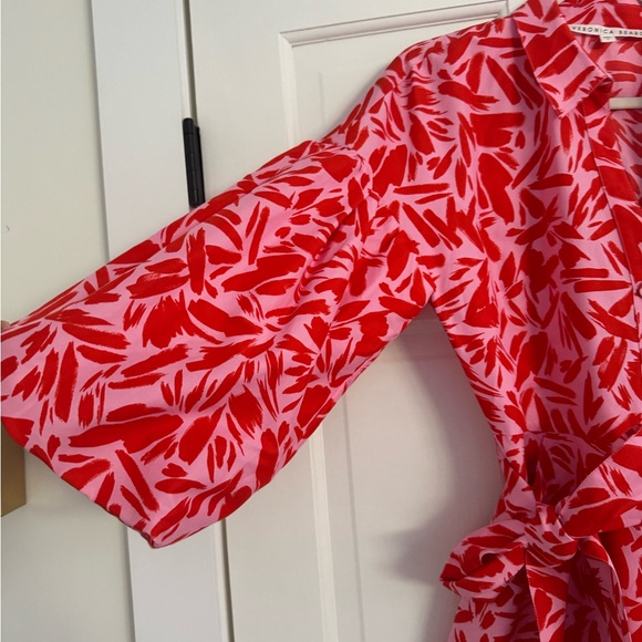 Veronica beard red and pink dress - Picture 2 of 6